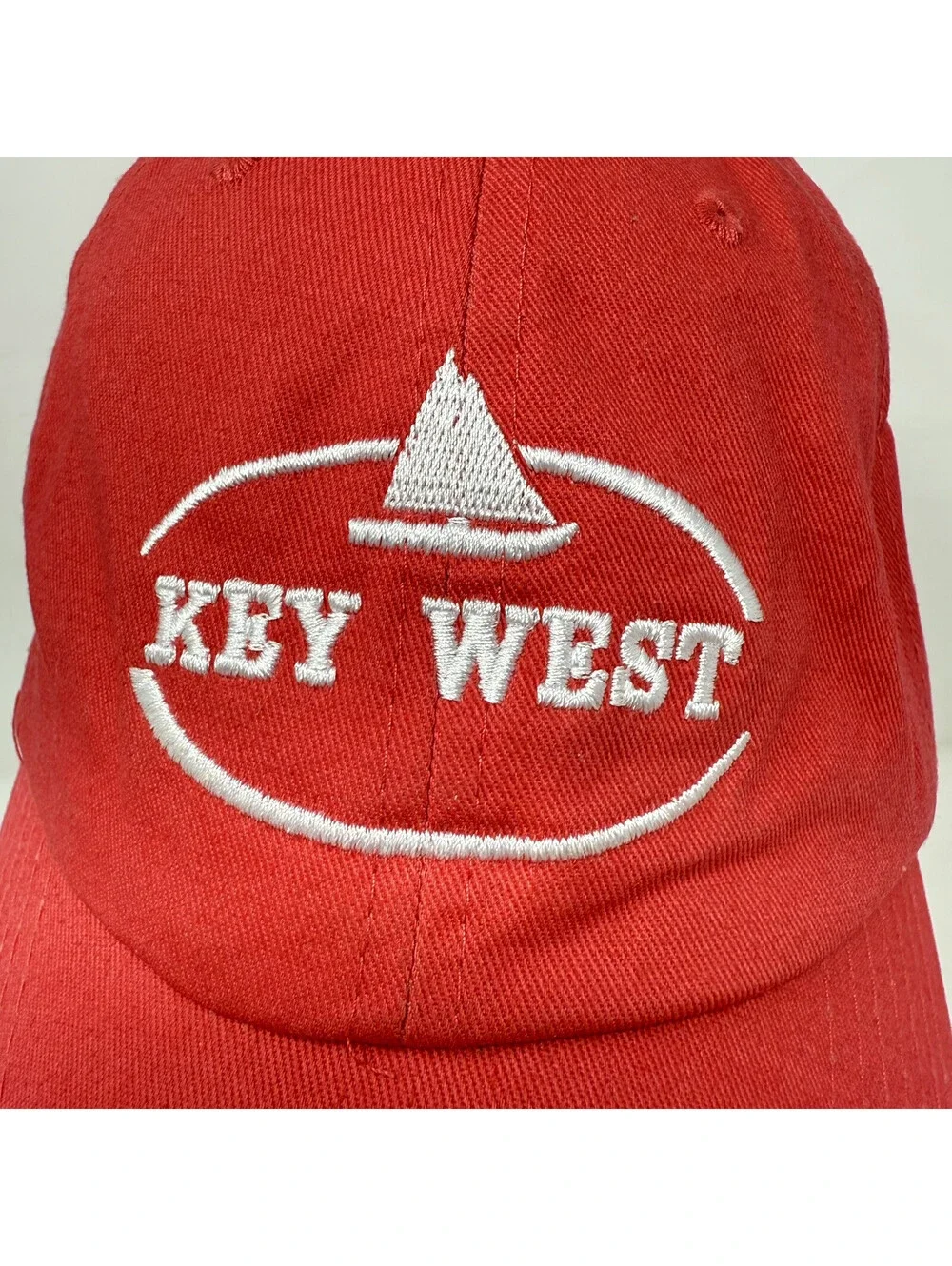 Souvenir KEY WEST Florida Ball Cap Sailboat Sailing Pink Cotton Twill Hat 1 Size
